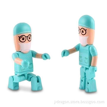 Doctor-shaped USB Flash Drives with 300mA Rated Current and 6 to 8Mbps High-writing Speed